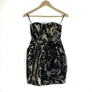 🐯2/$15🐯 H&M Gold Black Brocade CocktailDress